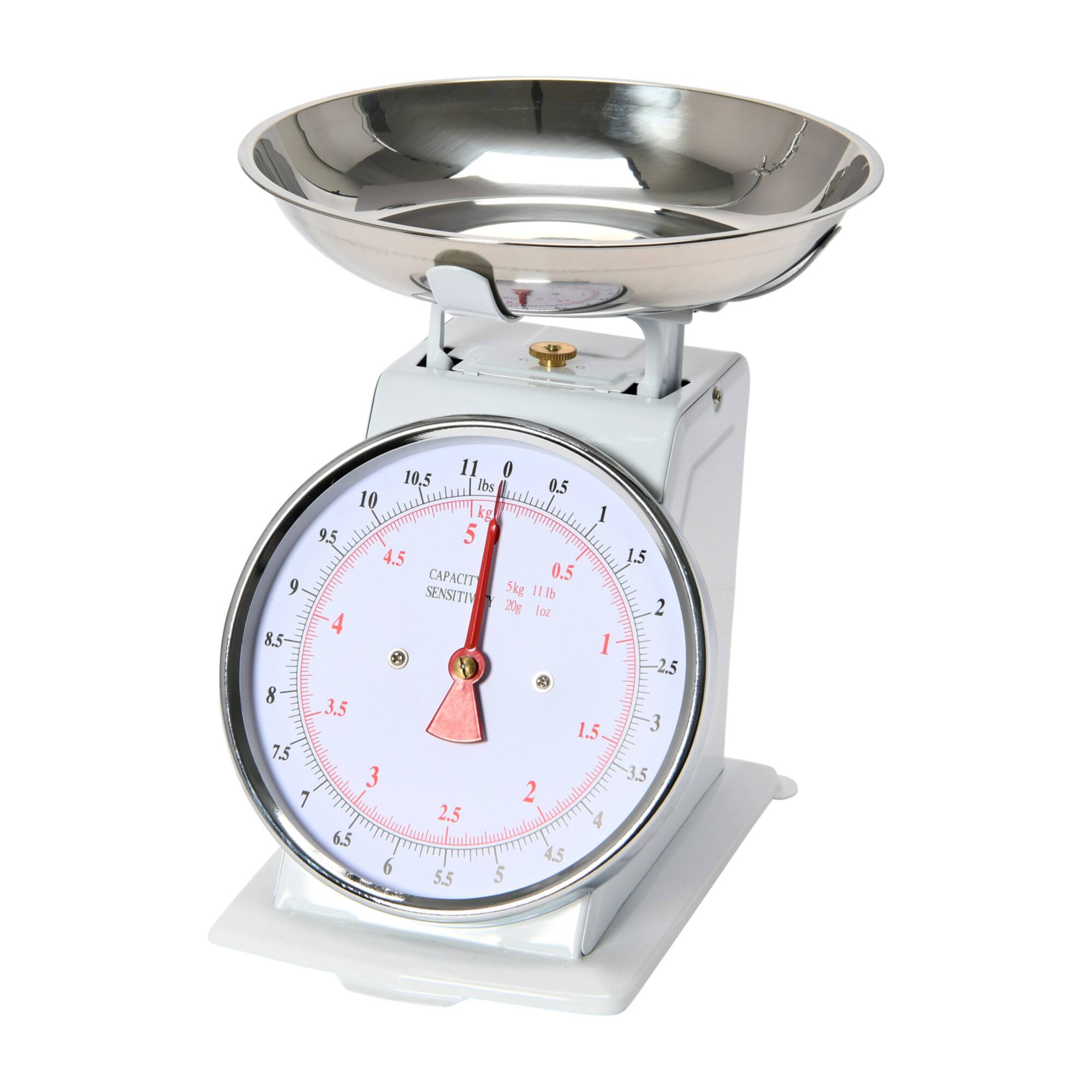 Hello Honey® White Metal Kitchen Scale with Removable Tray